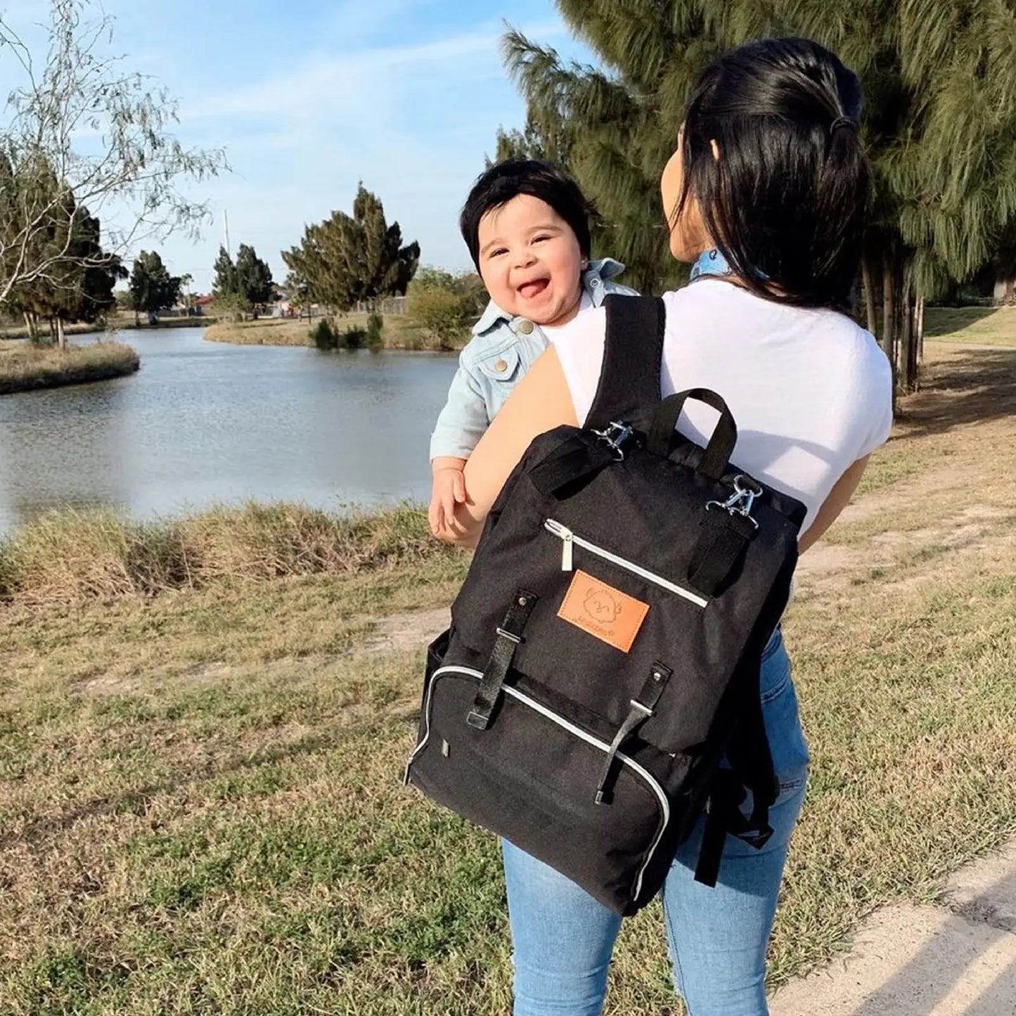 KeaBabies - KeaBabies Explorer Diaper Bag Backpack (Trendy Black) (7378800804018)