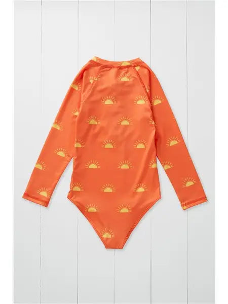 Grass & Air - Sun Print Kids Long Sleeve Swimsuit