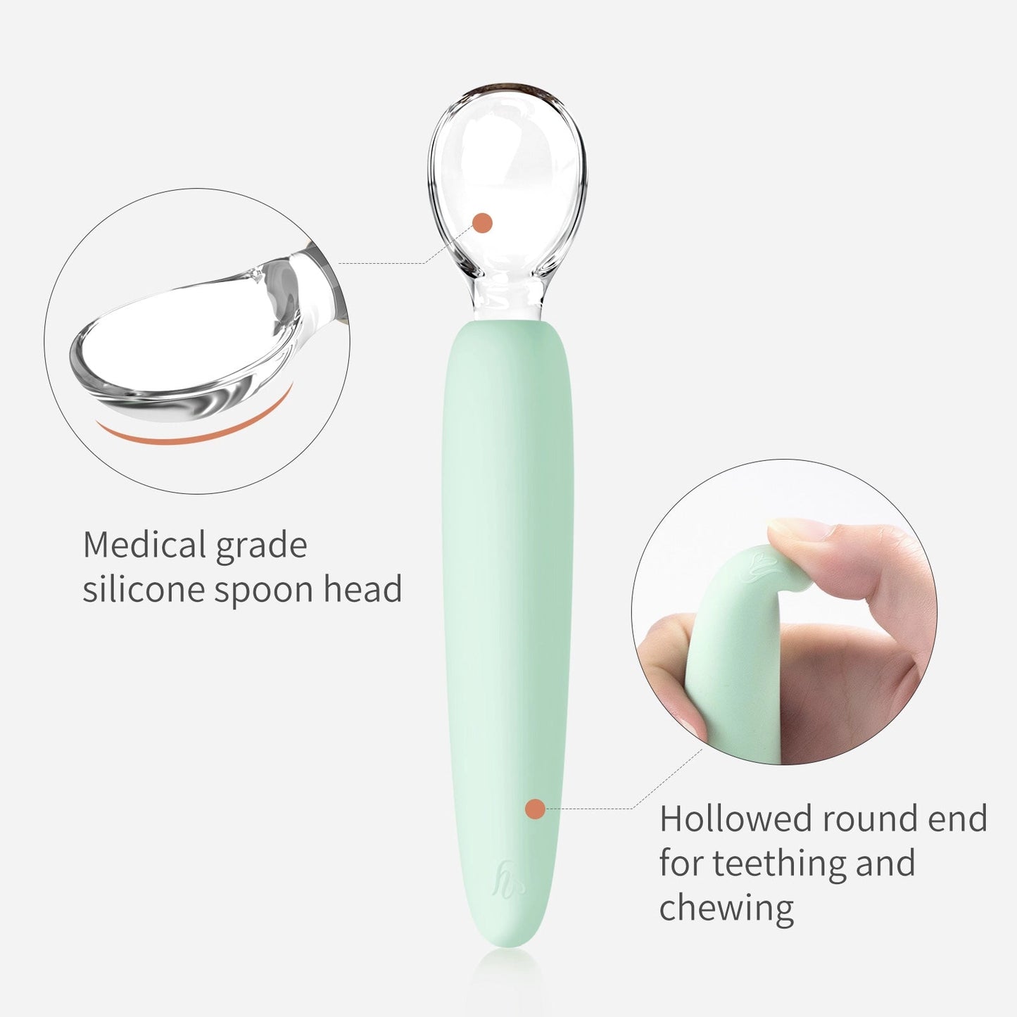 YOOFOREA - Silicone First Stage Teether Spoons