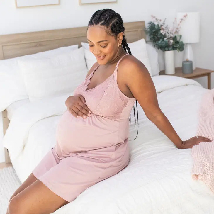 Kindred Bravely - Lucille Lace Maternity & Nursing Nightgown