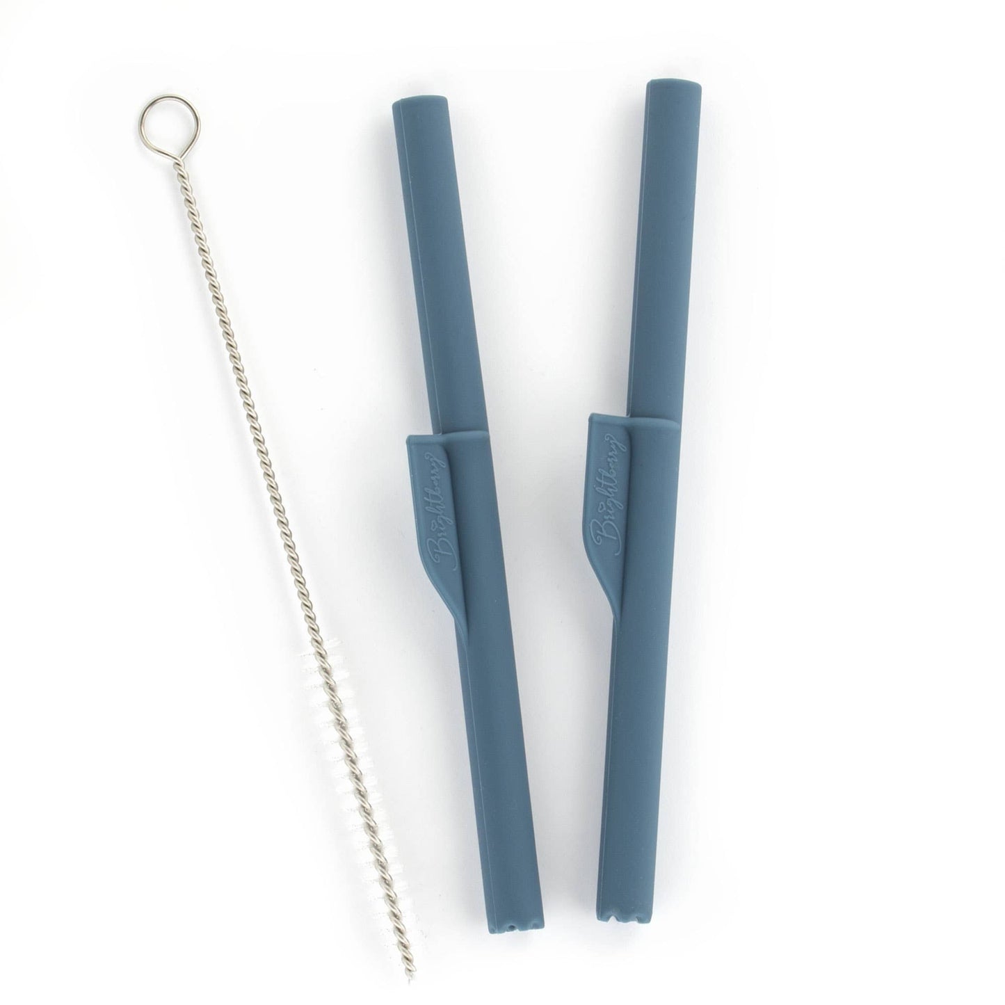 Brightberry - Silicone Straws with Stopper (Set of 2)