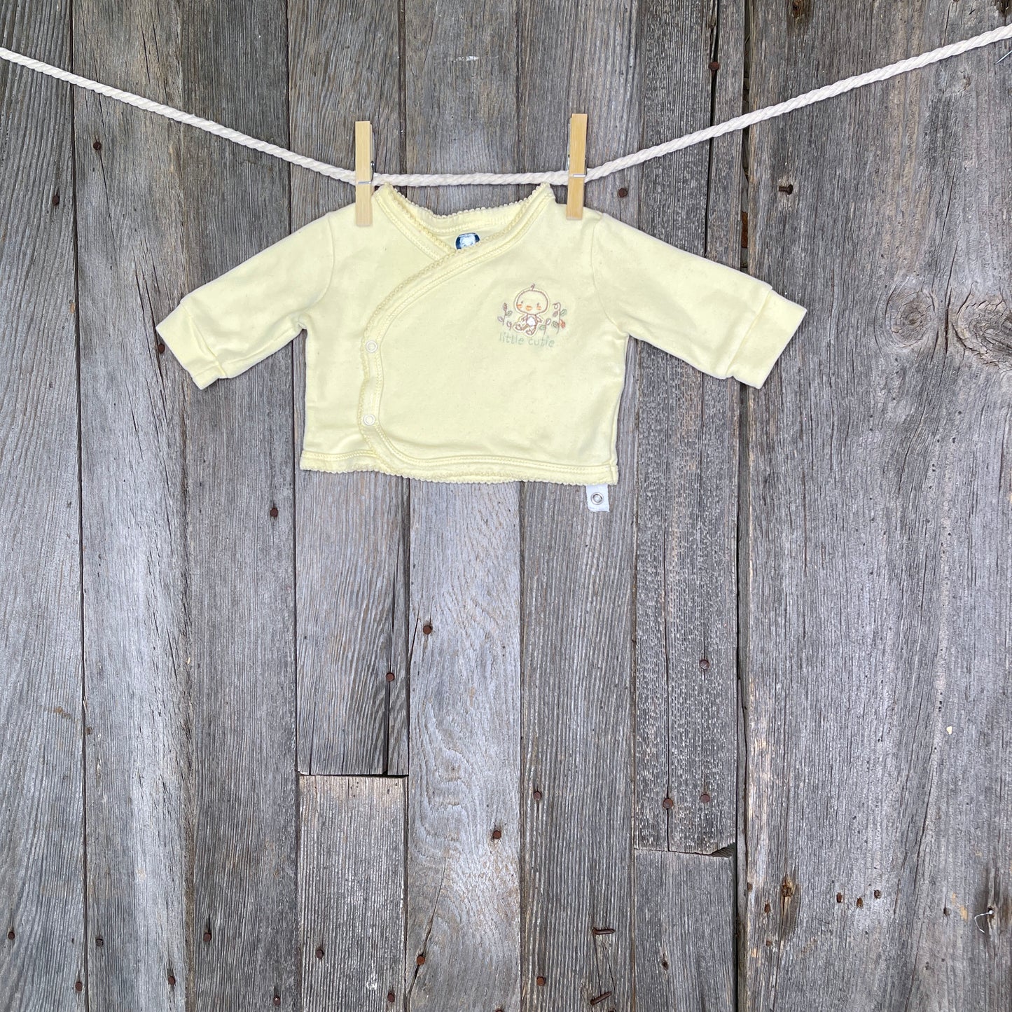 Long Sleeve Snap Front Top 0-3 Month Essentials BCP (7152498933938)