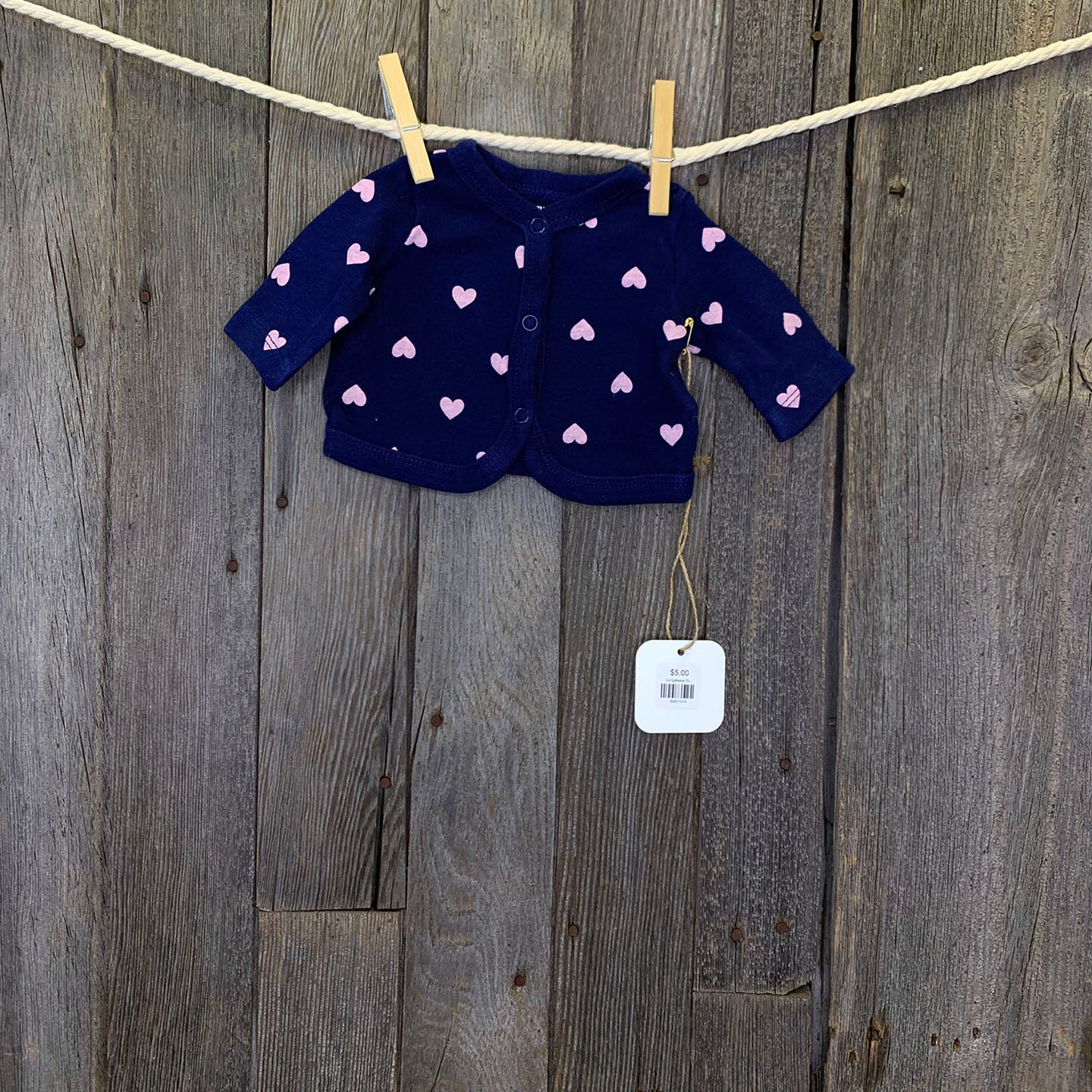 Long Sleeve Snap Front Top Preemie Essentials BCP (7163517239474)