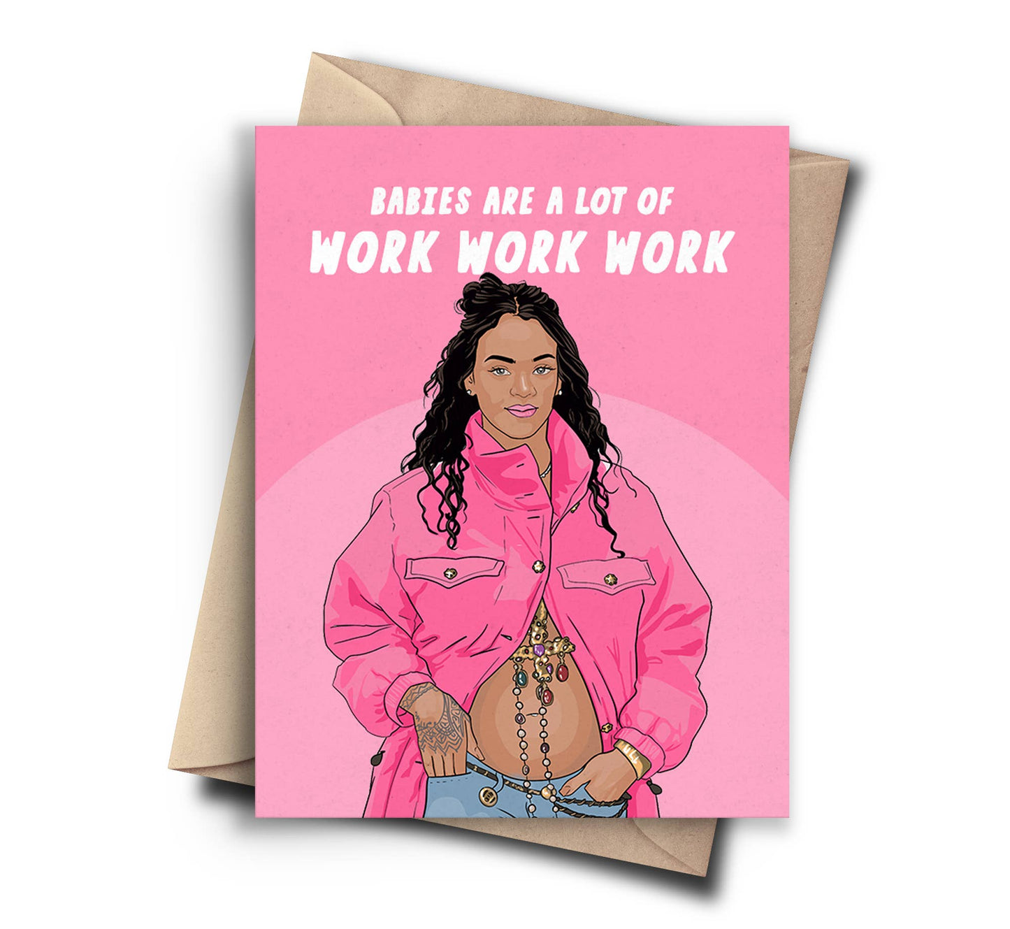Pop Cult Paper - Rihanna New Baby Card - Pop Culture Expecting Card (7426902458546)