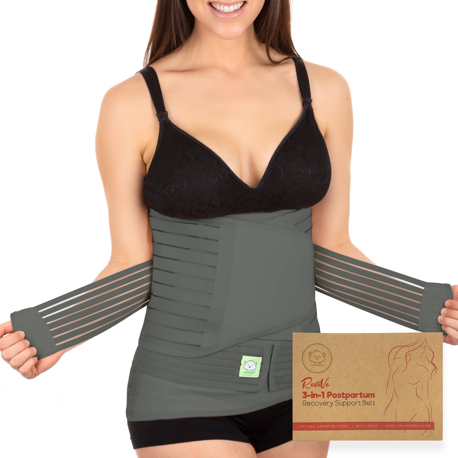 Revive 3-in-1 Postpartum Recovery Support Belt (Mystic Gray)