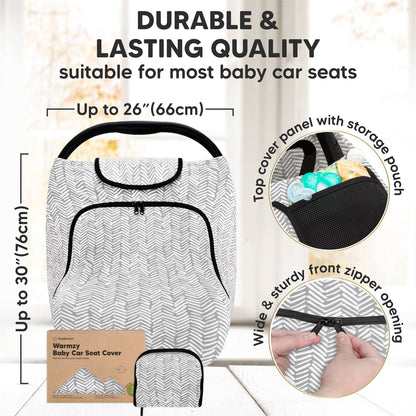 KeaBabies Warmzy Baby Carseat Cover (Herringbone) ARRIVING FIRST WEEK OF DECEMBER