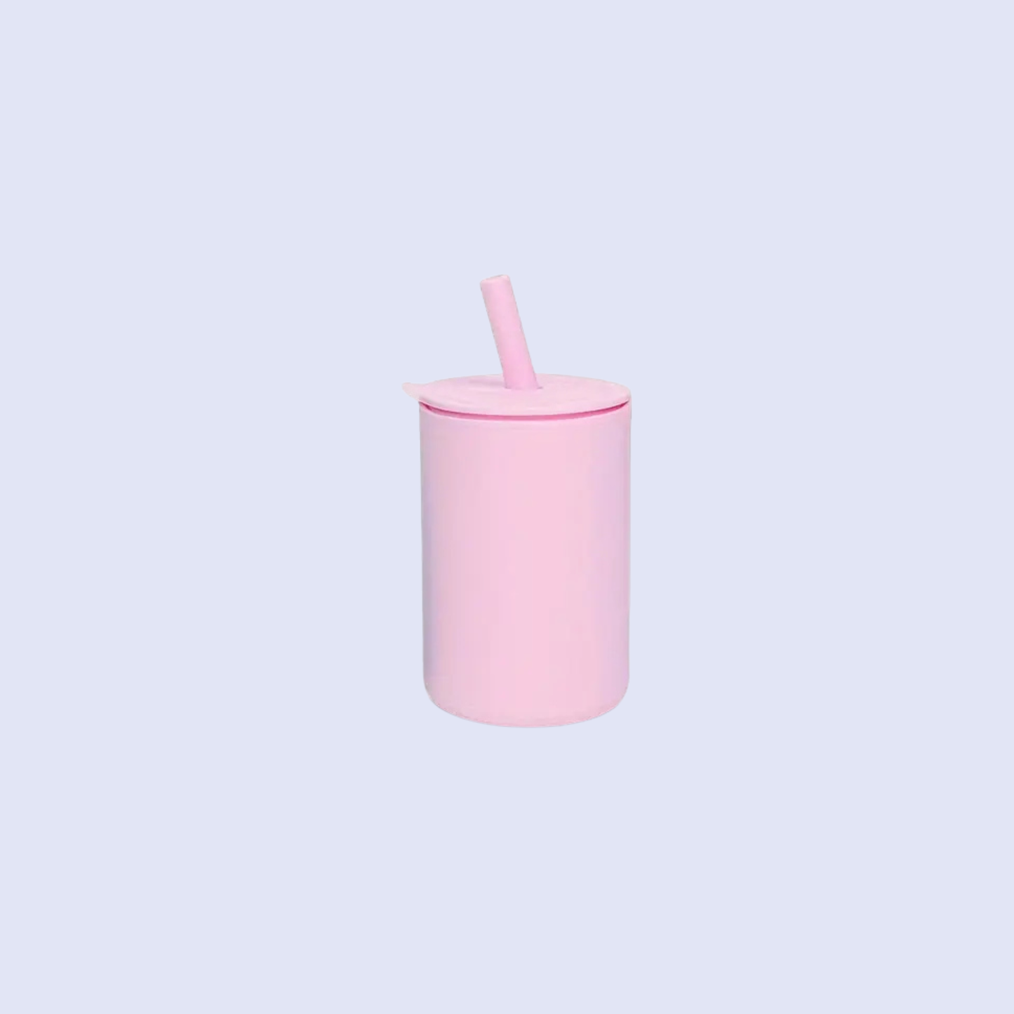 Milk Addict - Milk Addict Silicone Cup And Straw Set: Dusty Rose