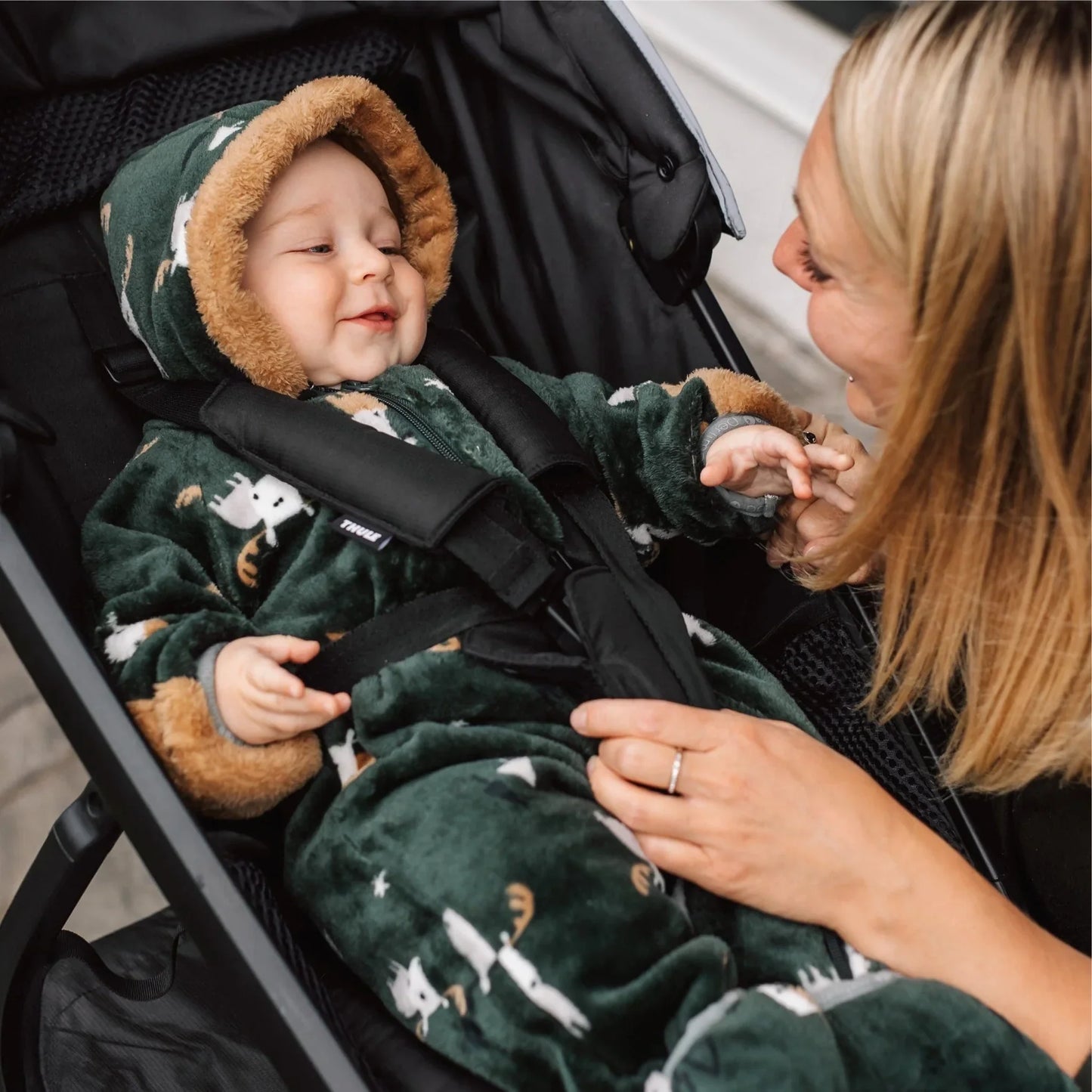 Perlimpinpin - CAR SEAT SAFE Plush Bundle Suit - Moose