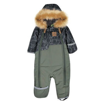 Perlimpinpin - One Piece Baby Snowsuit - Animals + Army