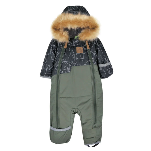 Perlimpinpin - One Piece Baby Snowsuit - Animals + Army