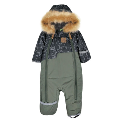 Perlimpinpin - One Piece Baby Snowsuit - Animals + Army