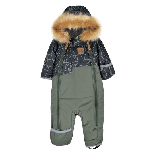 Perlimpinpin - One Piece Baby Snowsuit - Animals + Army