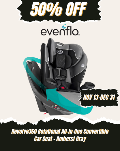 EVENFLO Revolve360 Rotational All-In-One Convertible Car Seat (Amherst Gray)