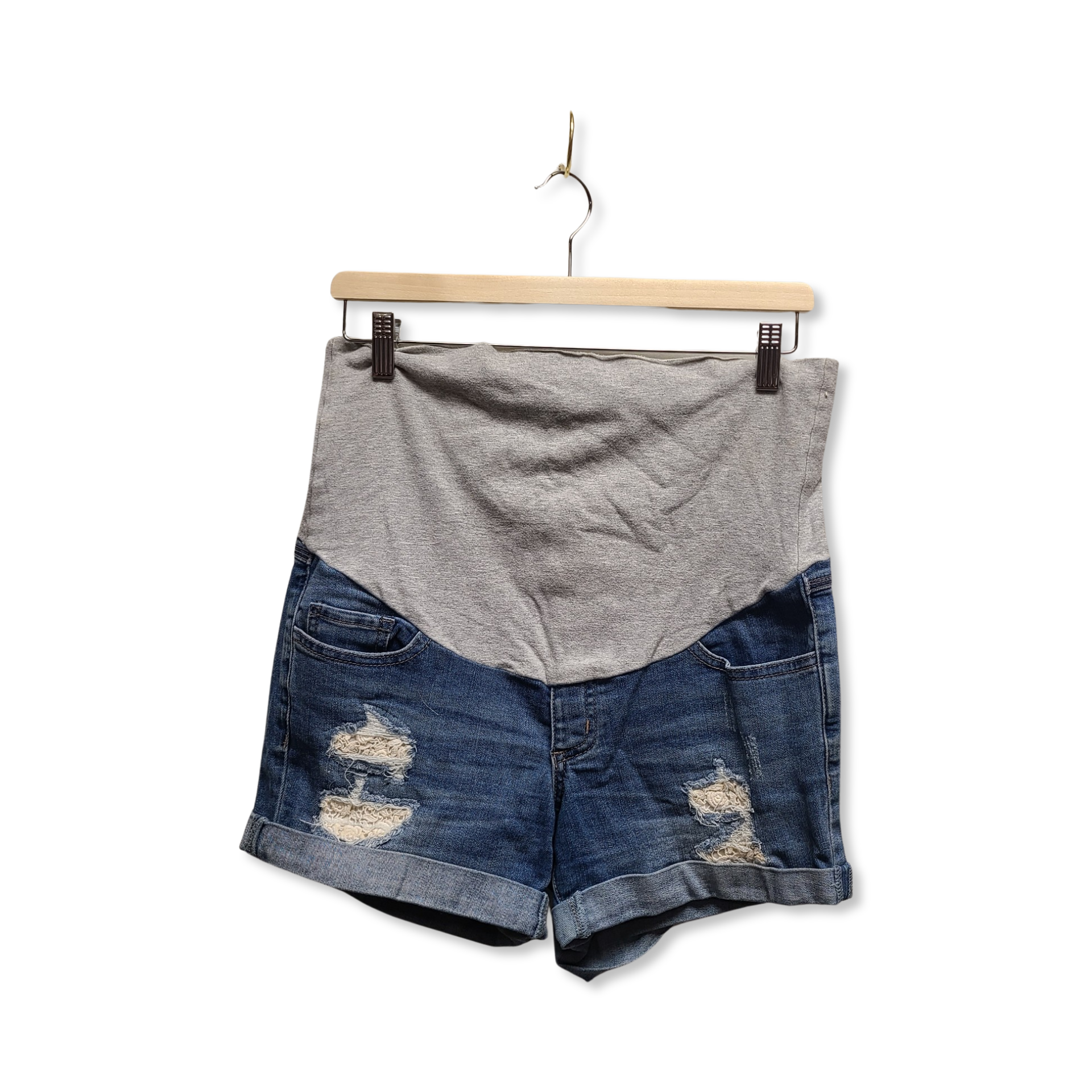 Denim hotsell shorts transparent