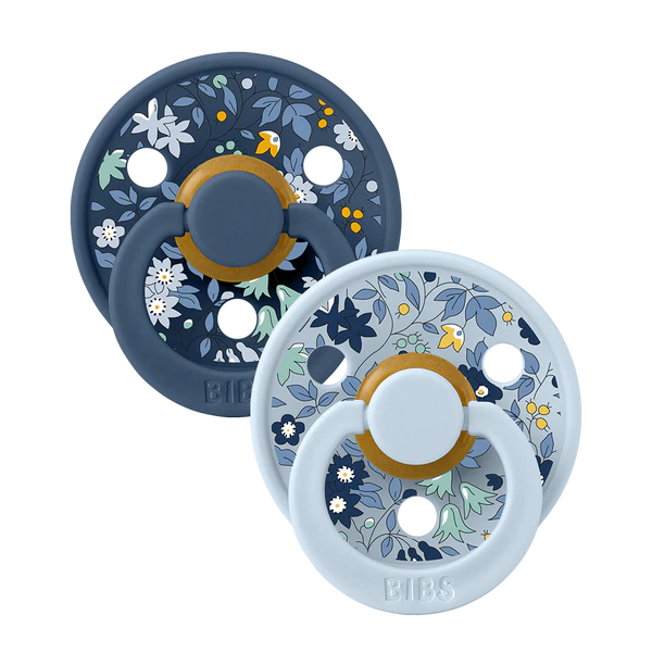 BIBS x Liberty - Pacifier Original Latex 2 PK - Chamomile Lawn Baby Blue Mix