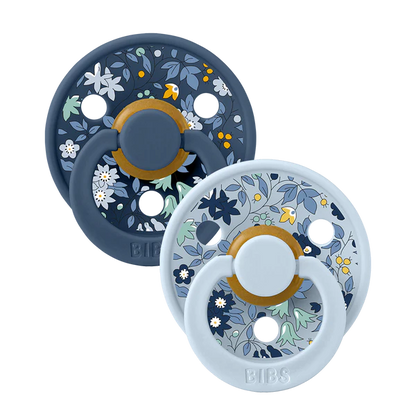 BIBS x Liberty - Pacifier Original Latex 2 PK - Chamomile Lawn Baby Blue Mix