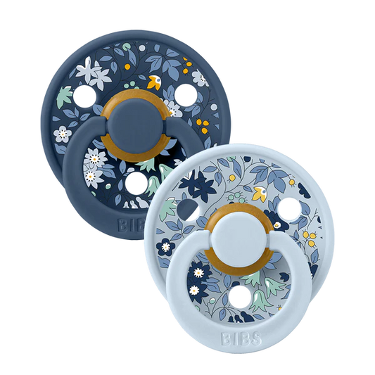 BIBS x Liberty - Pacifier Original Latex 2 PK - Chamomile Lawn Baby Blue Mix