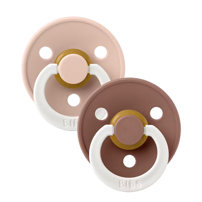 BIBS - Colour GLOW 2 Pack - Blush/Woodchuck