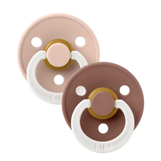 BIBS - Colour GLOW 2 Pack - Blush/Woodchuck