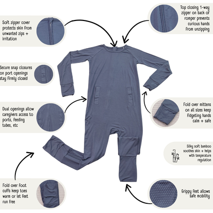 Little Locals PALS  Sleep + Play Long Sleeve Romper - Teal