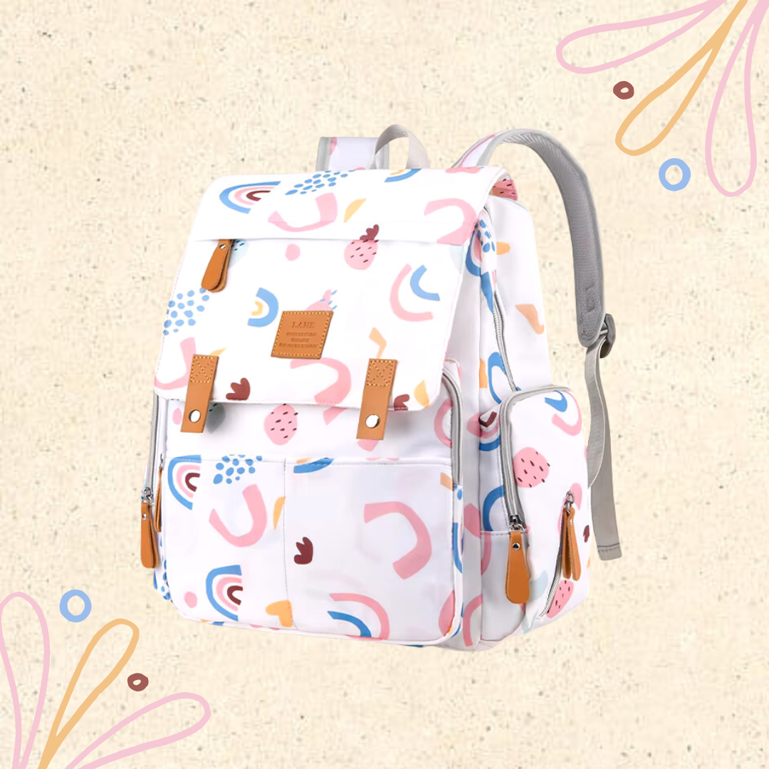 PRE-ORDER - Little Locals Diaper Rucksack - Lychee