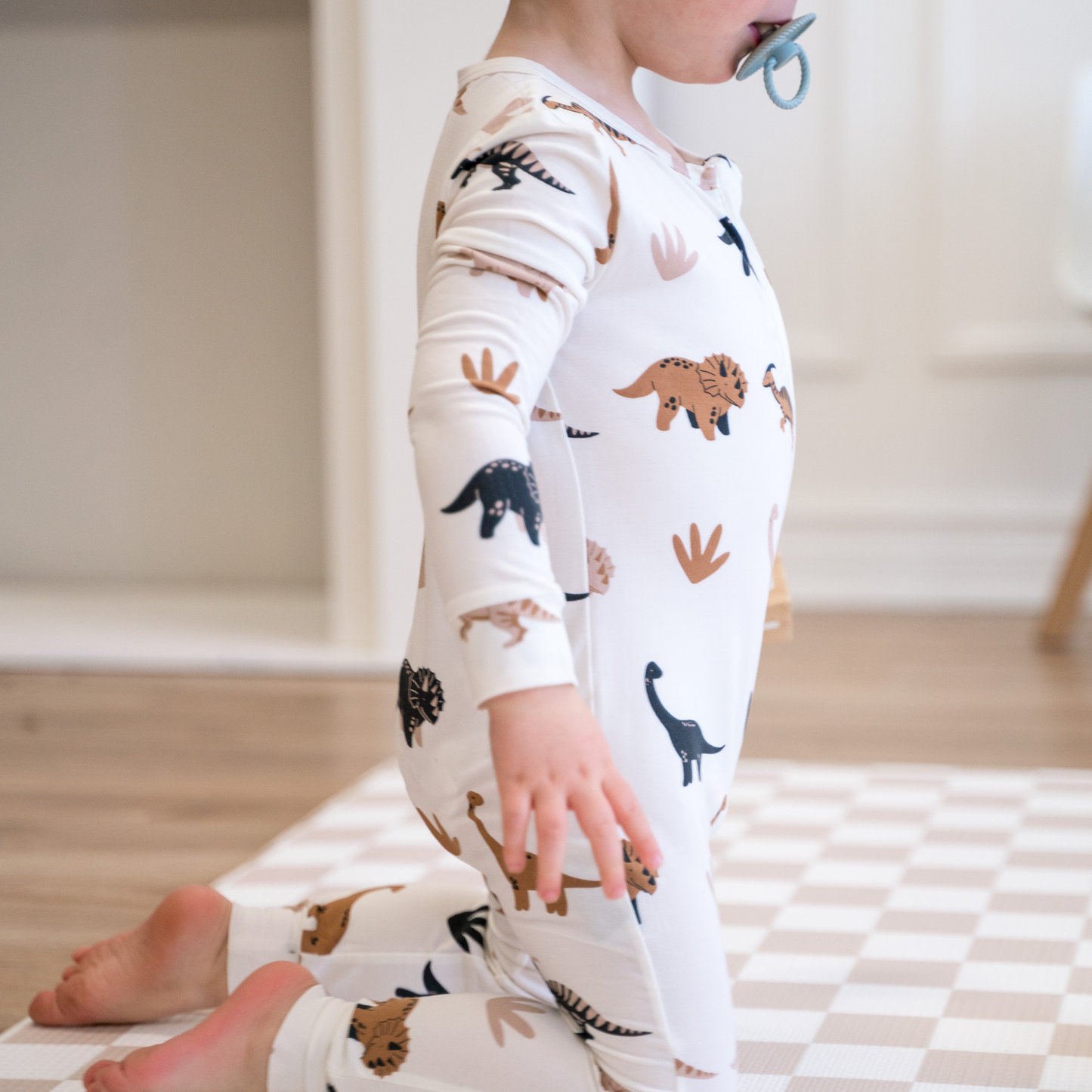 Pip + Phee - Bamboo Footless Sleepers | LE Prints #2: Multi-check / 3T