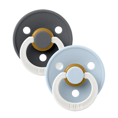 BIBS - Colour GLOW 2 Pack - Iron Glow + Baby Blue Glow
