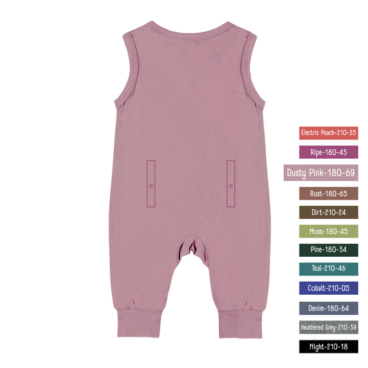 Little Locals PALS Sleep + Play Underalls - Dusty Pink