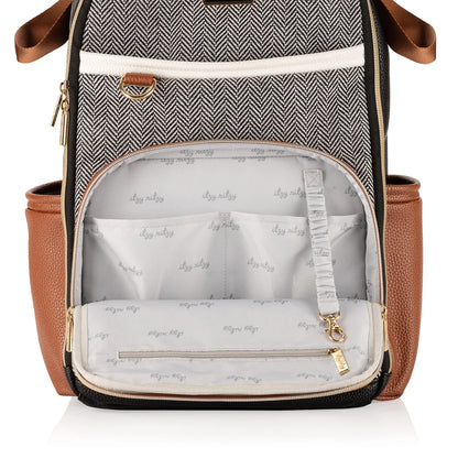 Itzy Ritzy - Coffee + Cream Boss Plus Backpack Diaper Bag