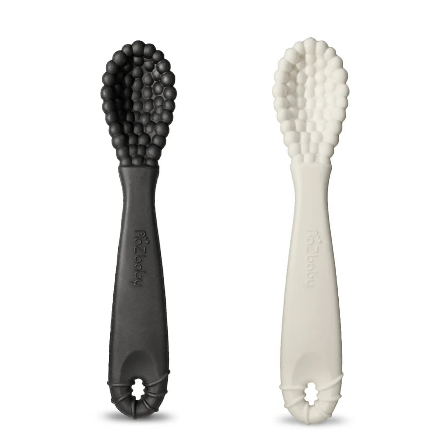 RaZberry Silicone Training Spoon - 2 pack - Black & White