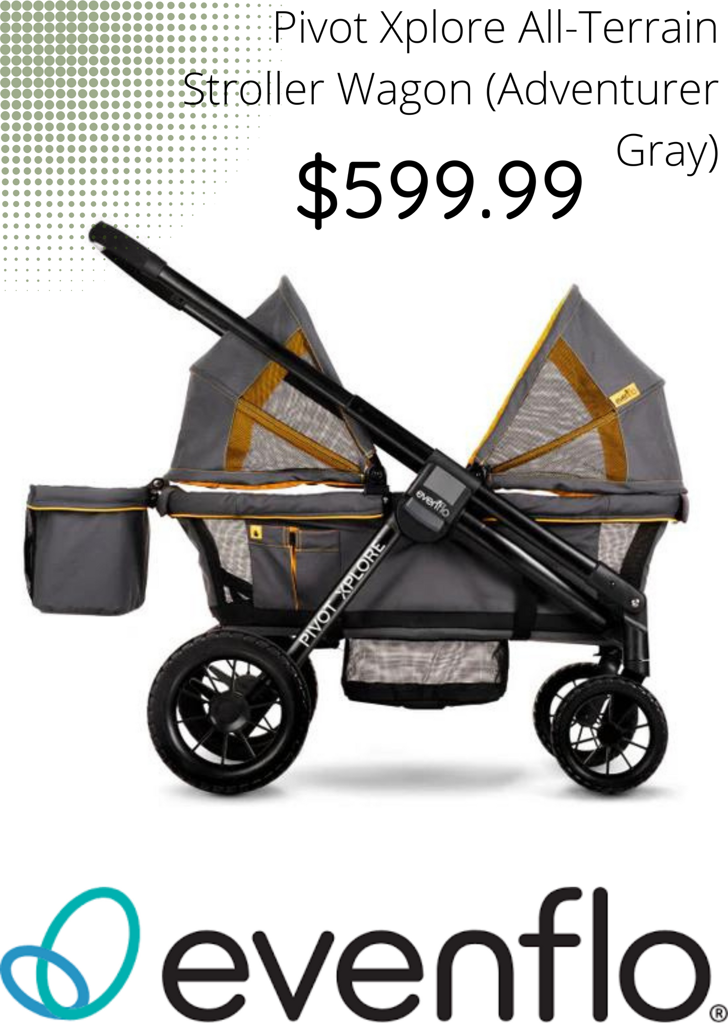 *NEW* Evenflo - Pivot Xplore All-Terrain Stroller Wagon (Adventurer Gray)