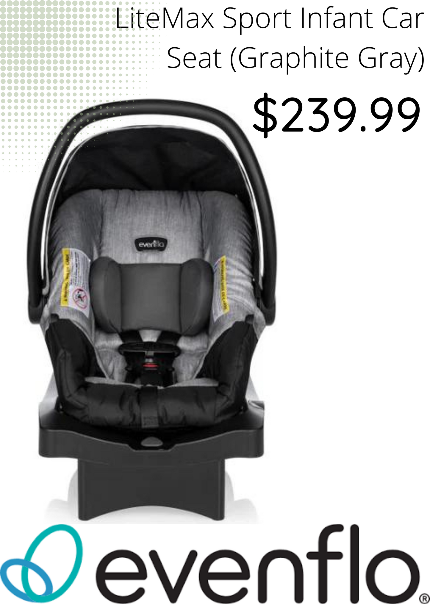 Evenflo - LiteMax Sport Infant Car Seat (Graphite Gray)