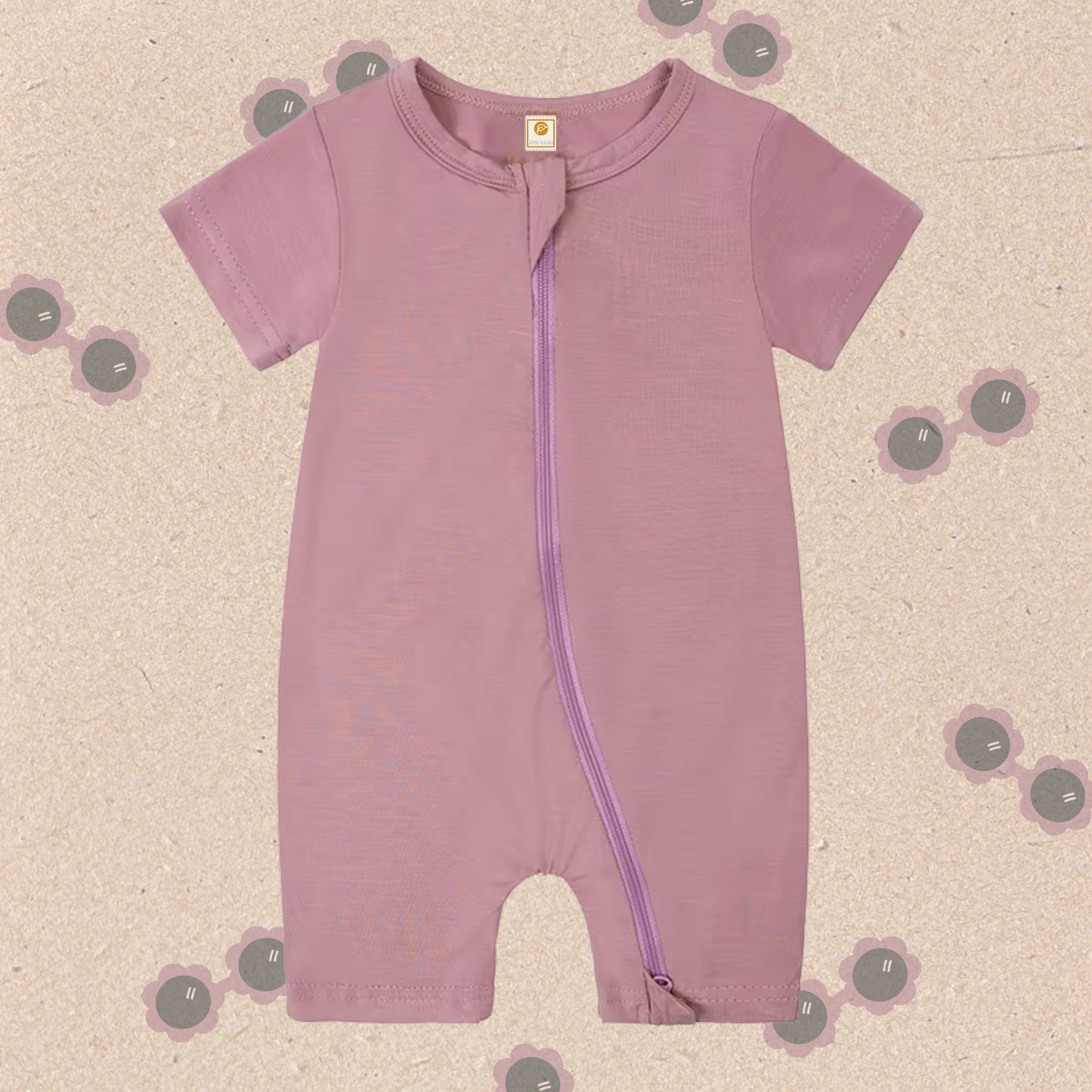 ✨PRE-SALE✨ Little Locals Bamboo Shortie Romper - MUSHROOM