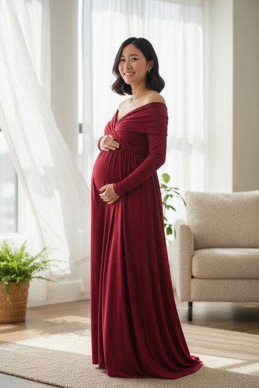 Bumpshoot Rental Dress: The Barb DARK RED CROSS BOOB