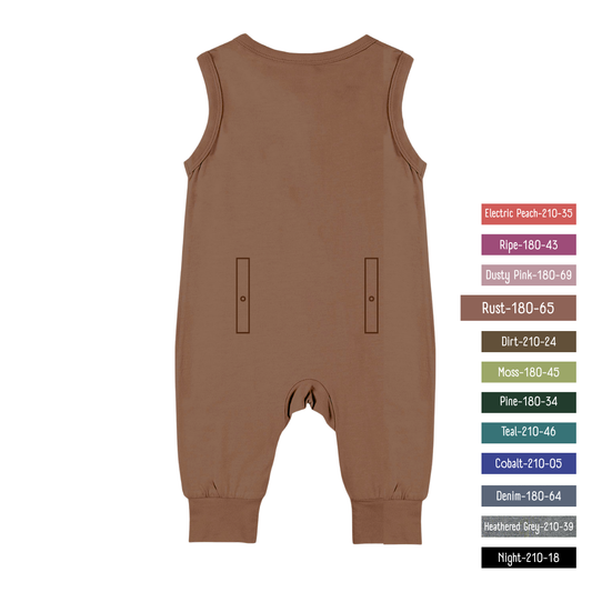 Little Locals PALS Sleep + Play Underalls - Rust