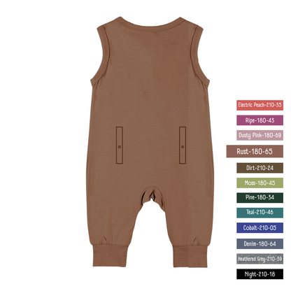 Little Locals PALS Sleep + Play Underalls - Rust