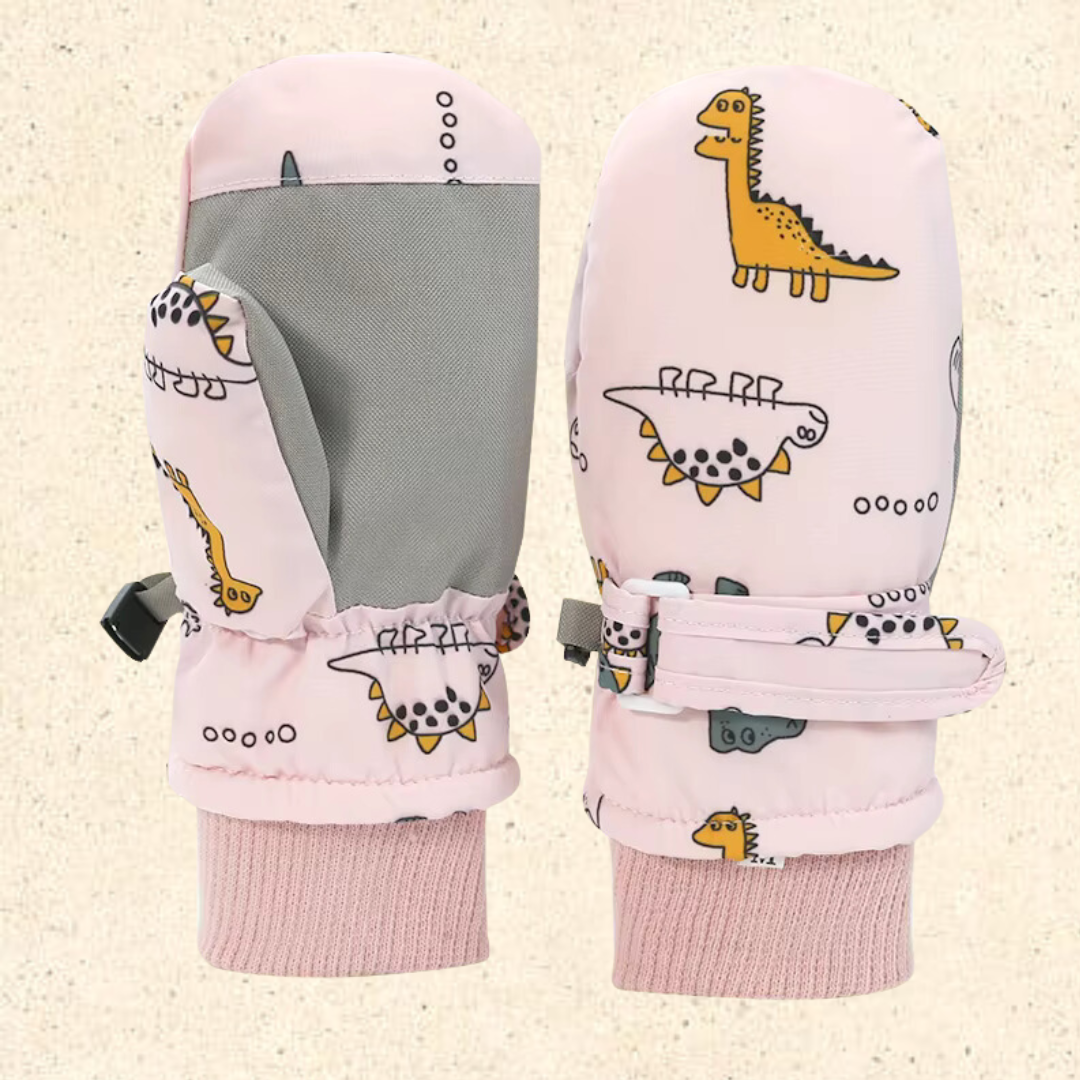 PINK - Dino Mittens