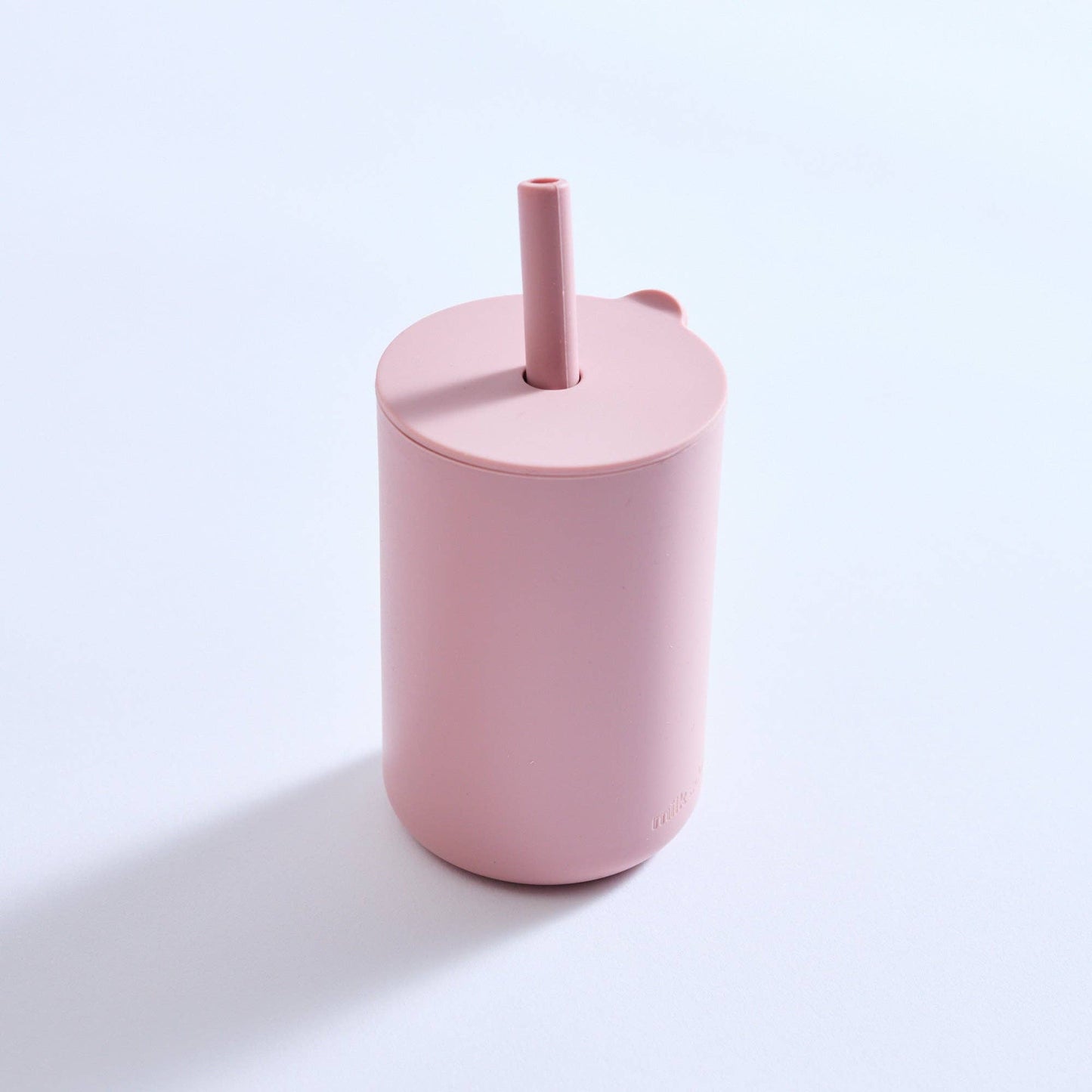 Milk Addict - Milk Addict Silicone Cup And Straw Set: Dusty Rose
