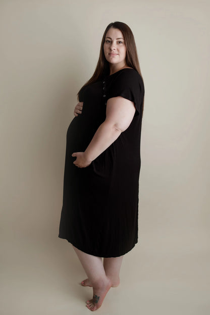 Three Little Tots - Maternity Mommy Labor and Delivery/ Nursing Gown