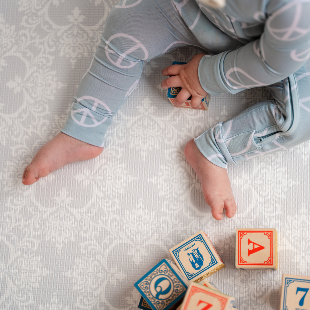 Pip + Phee - Bamboo Footless Sleepers | LE Prints: Dainty-floral / 3T