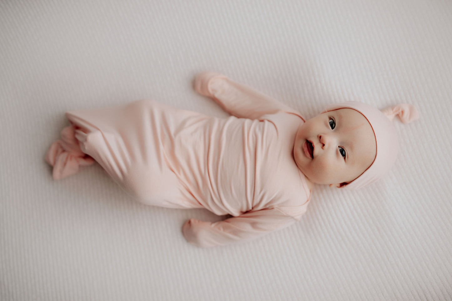Three Little Tots - Knotted Newborn Gown - Heavenly Pink