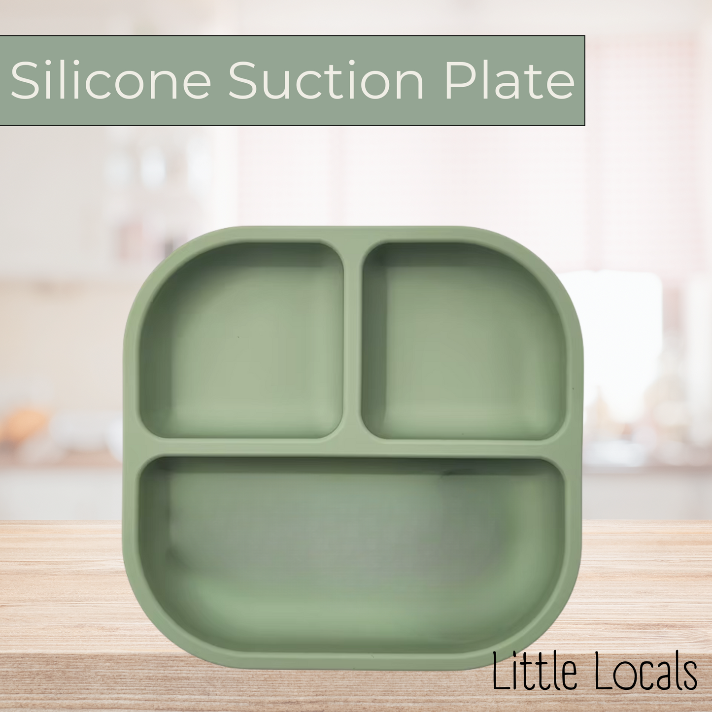 Little Locals Silicone Suction Plate w/Dividers