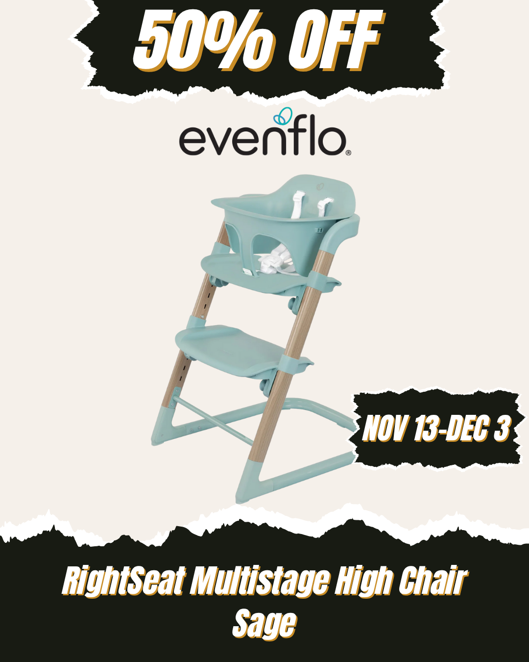 Evenflo - RightSeat Multistage High Chair (Sage)