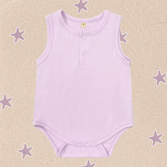 ✨PRE-SALE✨ Little Locals Bamboo Tank Romper - LILAC