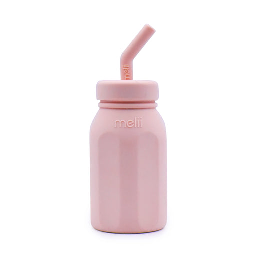 Melii - Silicone Straw Bottle - Pink