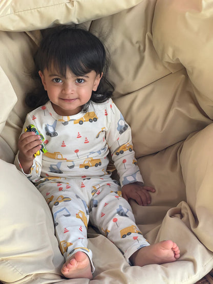 Under Construction Organic Cotton Two-Piece Baby Outfit