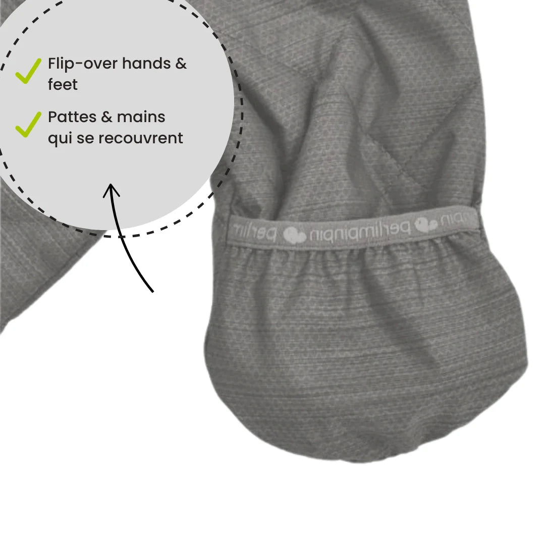 Perlimpinpin - CAR SEAT SAFE - One Piece Baby Snowsuit - Black