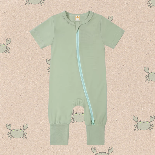 ✨PRE-SALE✨ Little Locals Bamboo Zip Romper - SAGE