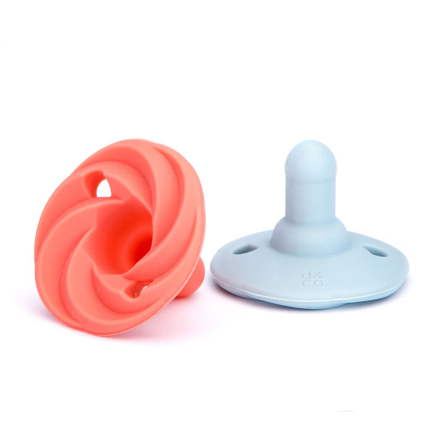 Doddle and Co. Pacifier - Peach + Cloud