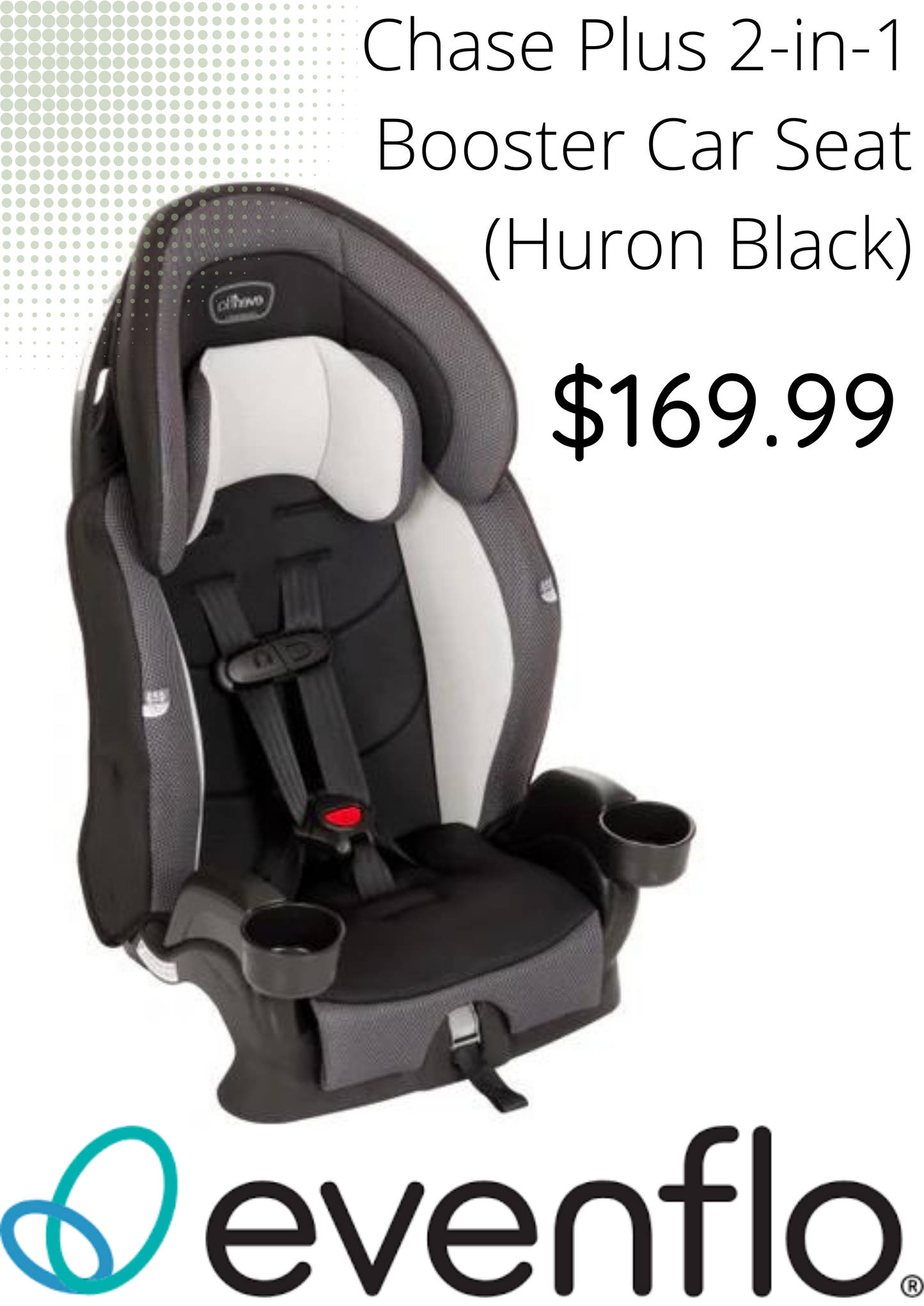 Evenflo - Chase Plus 2-in-1 Booster Car Seat (Huron Black)